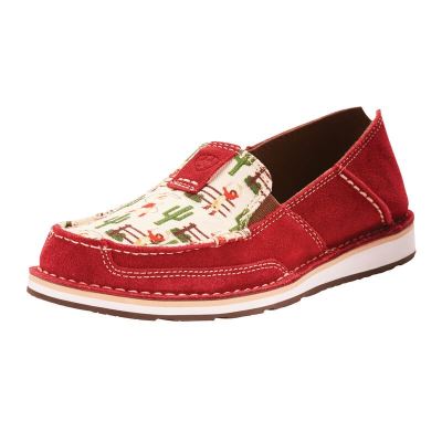 Ariat Western: Cruiser Mocasines Mujer - Rojas / Blancas (AZHUV0534)